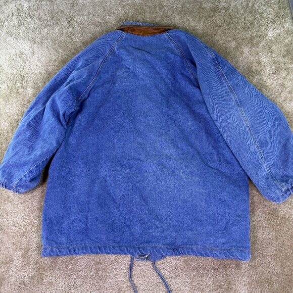 Vintage Forenza Jean Jacket Adults Large Parka Denim Retro Rockabilly Blue - Picture 8 of 11